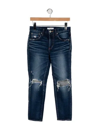 Pre-owned Moussy Vintage Mid-rise Skinny Leg Jeans In Blue