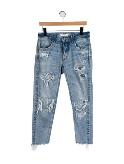 Pre-owned Moussy Vintage Mid-rise Skinny Leg Jeans In Blue