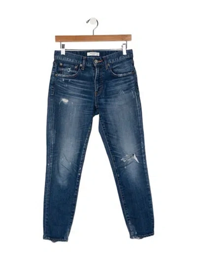 Pre-owned Moussy Vintage Mid-rise Skinny Leg Jeans In Blue