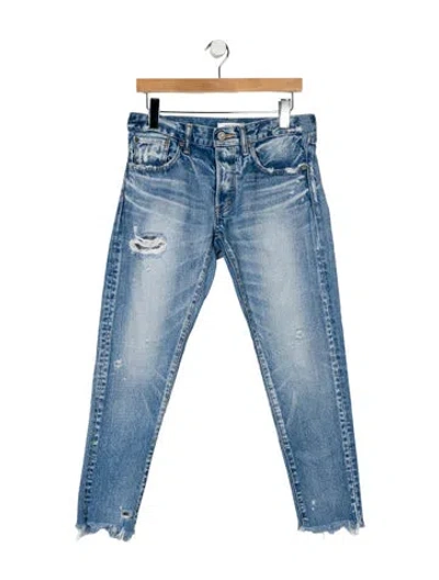 Pre-owned Moussy Vintage Mid-rise Skinny Leg Jeans In Blue
