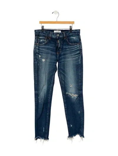 Pre-owned Moussy Vintage Mid-rise Skinny Leg Jeans In Blue