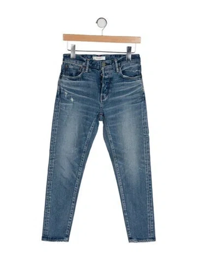Pre-owned Moussy Vintage Mid-rise Skinny Leg Jeans In Blue