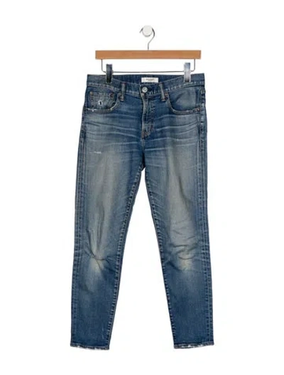 Pre-owned Moussy Vintage Mid-rise Skinny Leg Jeans In Blue