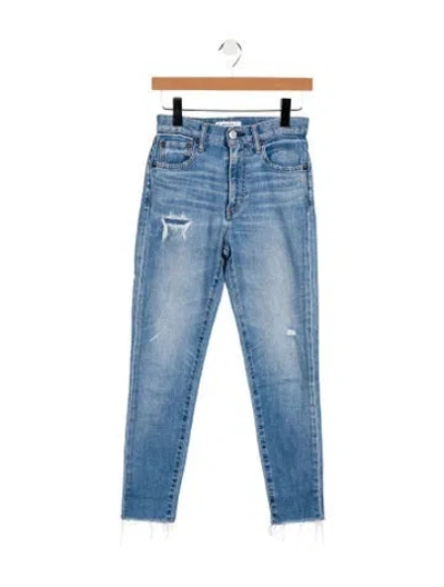 Pre-owned Moussy Vintage Mid-rise Skinny Leg Jeans In Blue
