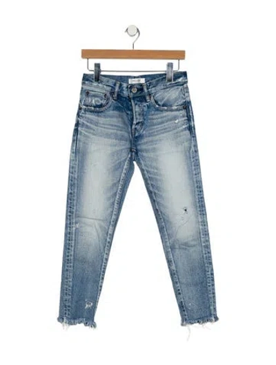 Pre-owned Moussy Vintage Mid-rise Skinny Leg Jeans In Blue
