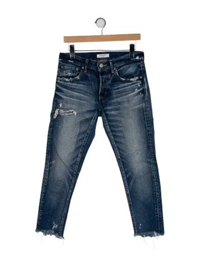 Pre-owned Moussy Vintage Mid-rise Skinny Leg Jeans In Blue