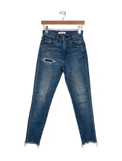Pre-owned Moussy Vintage Mid-rise Skinny Leg Jeans In Blue
