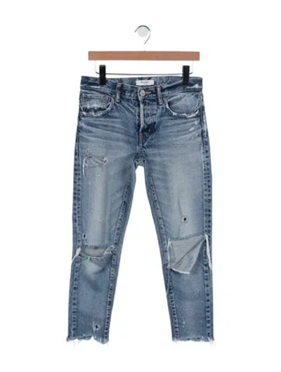 Pre-owned Moussy Vintage Mid-rise Skinny Leg Jeans In Blue