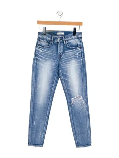 Pre-owned Moussy Vintage Mid-rise Skinny Leg Jeans In Blue