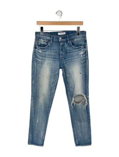 Pre-owned Moussy Vintage Mid-rise Skinny Leg Jeans In Blue