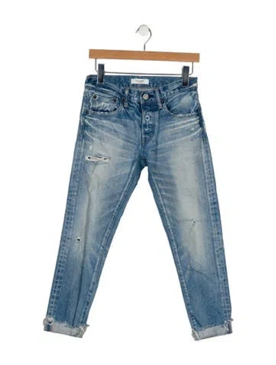 Pre-owned Moussy Vintage Mid-rise Skinny Leg Jeans In Blue
