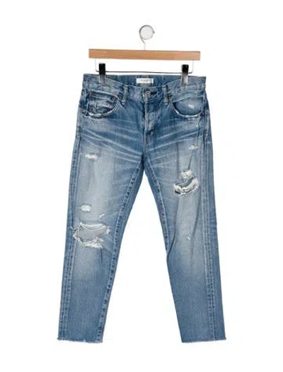 Pre-owned Moussy Vintage Mid-rise Skinny Leg Jeans In Blue
