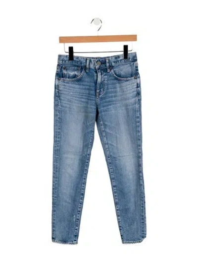 Pre-owned Moussy Vintage Mid-rise Skinny Leg Jeans In Blue