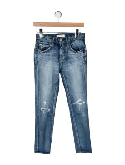 Pre-owned Moussy Vintage Mid-rise Skinny Leg Jeans In Blue