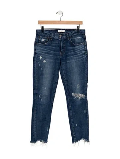 Pre-owned Moussy Vintage Mid-rise Skinny Leg Jeans In Blue