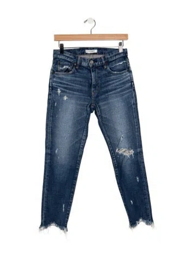 Pre-owned Moussy Vintage Mid-rise Skinny Leg Jeans In Blue