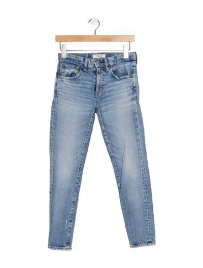 Pre-owned Moussy Vintage Mid-rise Skinny Leg Jeans In Blue