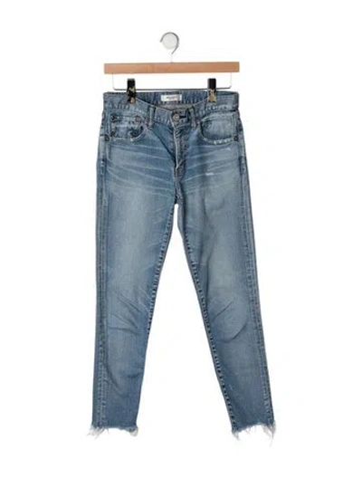 Pre-owned Moussy Vintage Mid-rise Skinny Leg Jeans In Blue