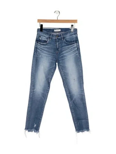 Pre-owned Moussy Vintage Mid-rise Skinny Leg Jeans In Blue