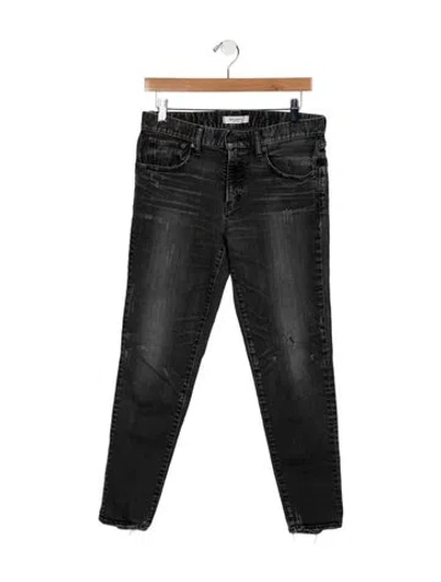 Pre-owned Moussy Vintage Mid-rise Skinny Leg Jeans In Gray