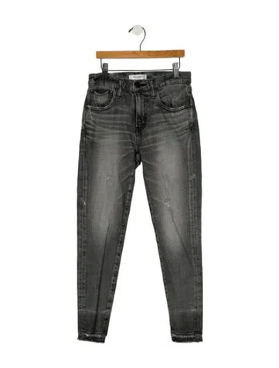 Pre-owned Moussy Vintage Mid-rise Skinny Leg Jeans In Gray