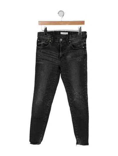 Pre-owned Moussy Vintage Mid-rise Skinny Leg Jeans In Grey