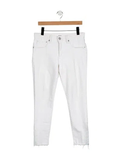 Pre-owned Moussy Vintage Mid-rise Skinny Leg Jeans In White