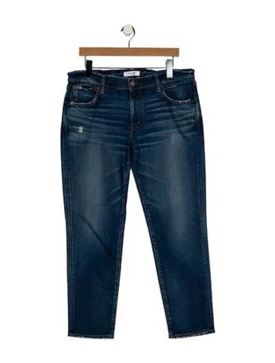 Pre-owned Moussy Vintage Mid-rise Straight Leg Jeans In Blue