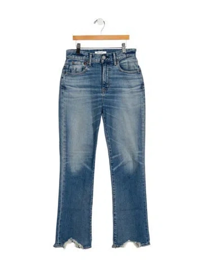 Pre-owned Moussy Vintage Mid-rise Straight Leg Jeans In Blue