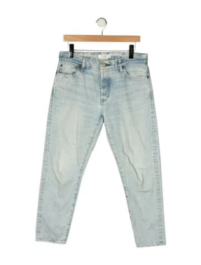 Pre-owned Moussy Vintage Mid-rise Straight Leg Jeans In Blue