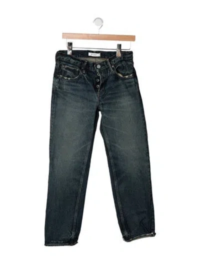 Pre-owned Moussy Vintage Mid-rise Straight Leg Jeans In Green