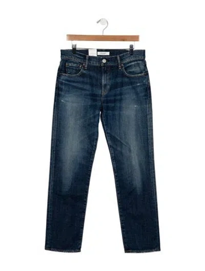 Pre-owned Moussy Vintage Mid-rise Straight Leg Jeans W/ Tags In Blue