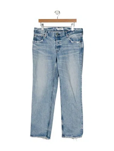 Pre-owned Moussy Vintage Mid-rise Wide Leg Jeans In Blue