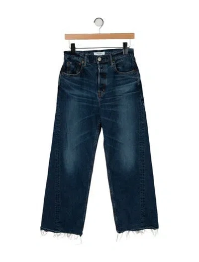Pre-owned Moussy Vintage Mid-rise Wide Leg Jeans In Blue