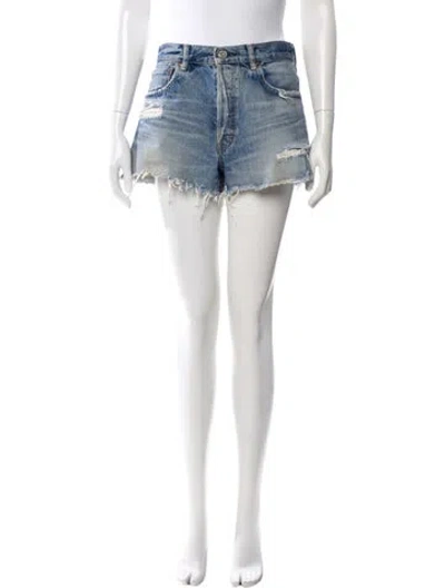 Pre-owned Moussy Vintage Mini Shorts In Blue