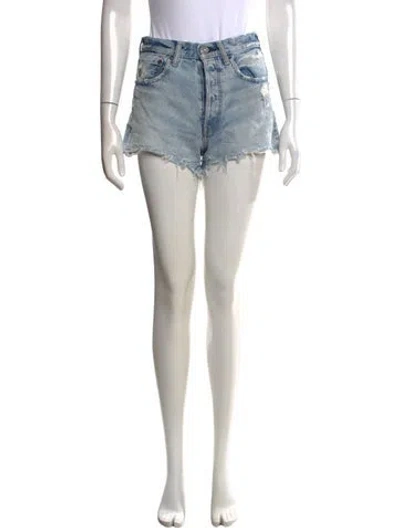 Pre-owned Moussy Vintage Mini Shorts In Blue
