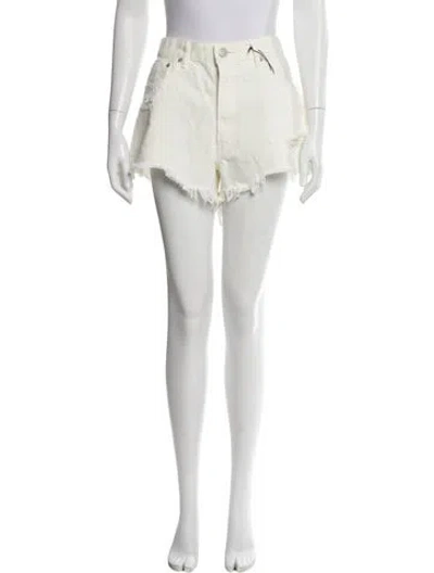 Pre-owned Moussy Vintage Mini Shorts W/ Tags In White