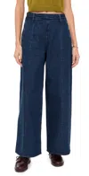 Moussy Vintage Mv Bowers Marine Pants Blue In Blue