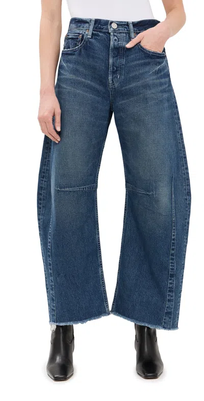 Moussy Vintage Duclay Cocoon Jeans In Blu