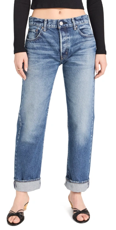 Moussy Vintage Mv Foxwood Straight Jeans Blue