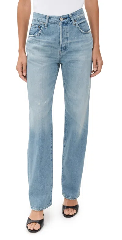 Moussy Vintage Mv Goulds Straight Leg Jeans Blue