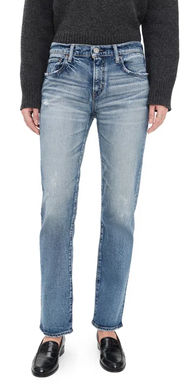Moussy Vintage Mv Linden Slim Straight Jeans Blue