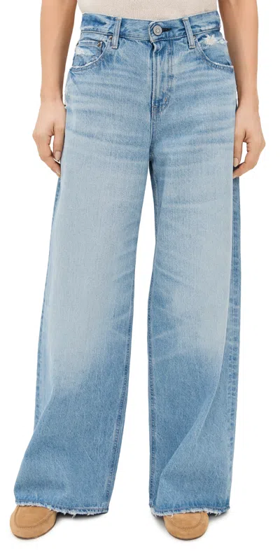 Moussy Vintage Mv Lowell Super Wide Pants Light Blue