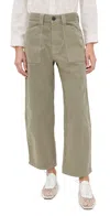 Moussy Vintage Mv Pomonok Gusset Cargo Pants Khaki In Khaki