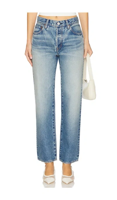 Moussy Vintage Parkchester Straight Jeans In Blue
