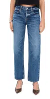 Moussy Vintage Philadelphia Straight Jeans Blue In Blue