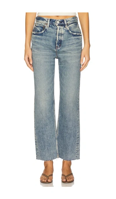 Moussy Vintage Plainedge Wide Straight In Blue
