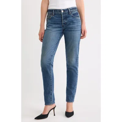 Moussy Vintage Renton High Waist Tapered Leg Jeans In Black