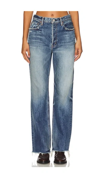 Moussy Vintage Ridgecrest Wide Straight In Blue