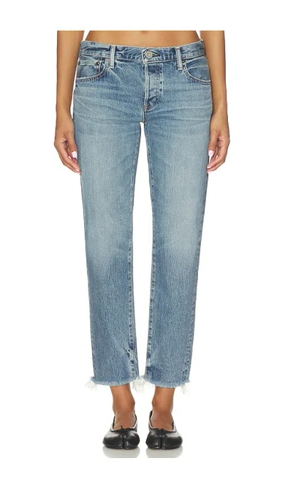 Moussy Vintage Riverside Tapered Jeans In Blue